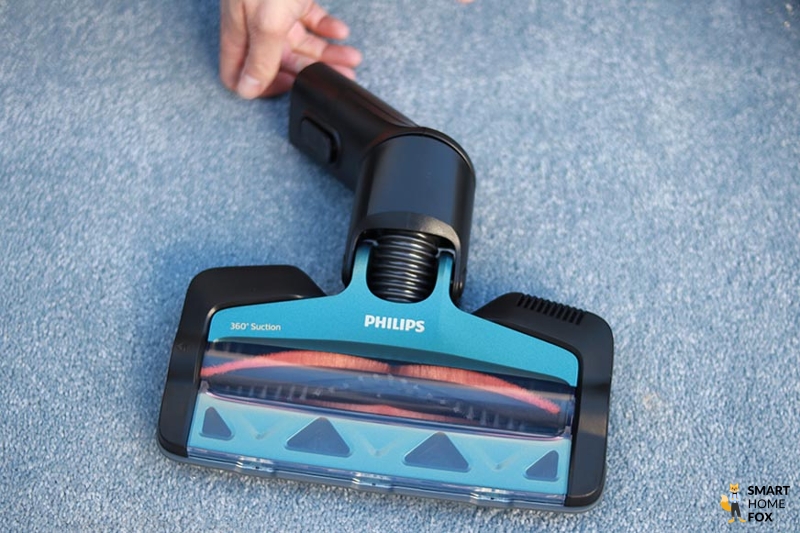 Philips Akkustaubsauger Test biegbare Düsengelenke